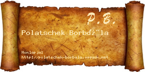 Polatschek Borbála névjegykártya